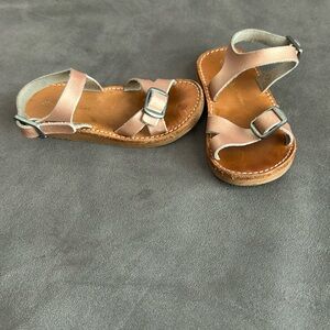Freshly Picked metallic leather sandals